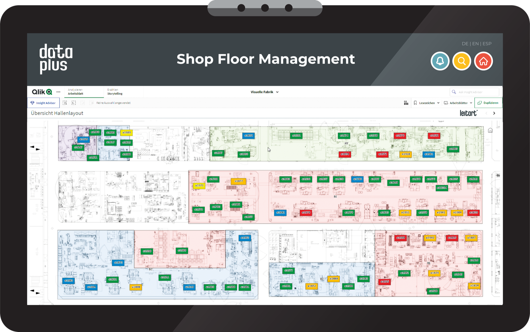 data+ Shop Floor Management — Zustandsmonitoring der Produktionsanlagen in Qlik